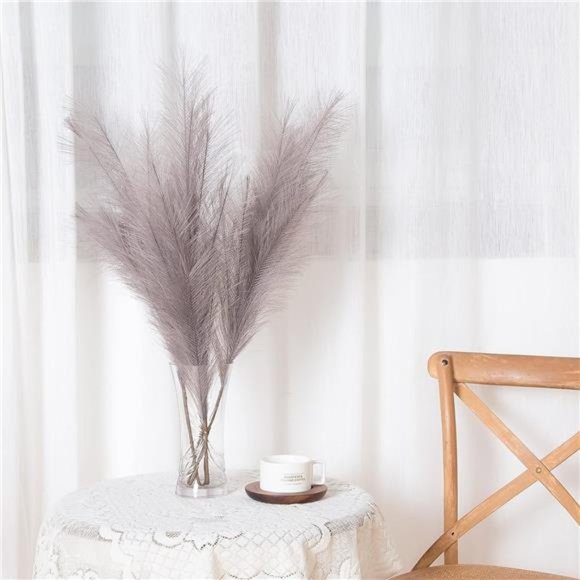 7-Pcs 38"/3.1FT Faux Pampas Grass Tall Fluffy Artificial Fake Flower Boho Decor - Picture 2 of 7